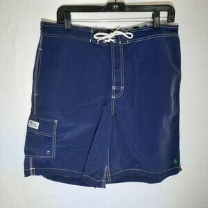Vintage Polo Ralph Lauren Swim Trunks L Men Taiwan Nylon Plaid Lined Cargo